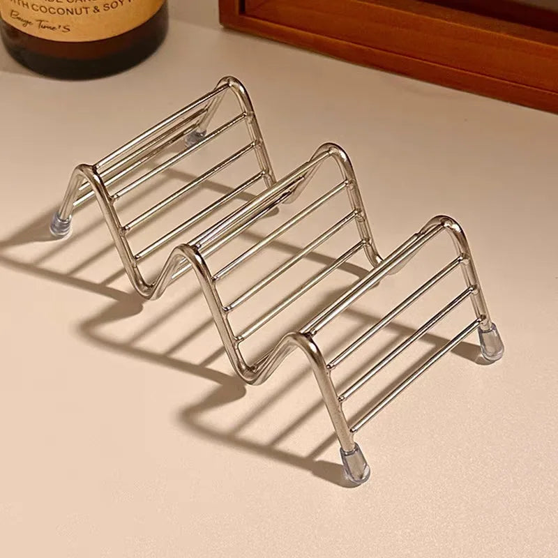 Stainless steel soap rack drainage soap Tray Multifunctional Bathroom Storage Rack bathroom draining box simple soap storage box-Letifly Lights and Decor
