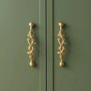 Santaya Brushed Brass Handles Vine-shaped for Kitchen Cabinets Bedroom Wardrobe Drawer Knobs and Furniture Handle-Letifly Lights and Decor