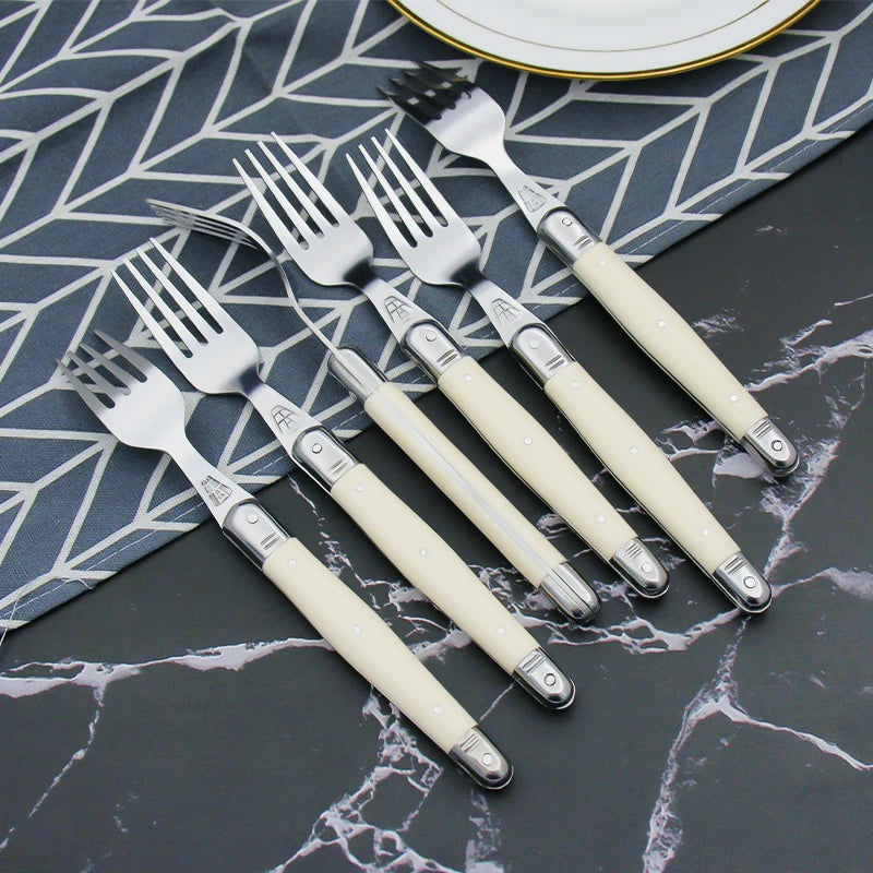 Ivory Laguiole Flatware Cutlery Set