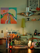 danish modern brushed aluminum ufo disc pendant light with led for dining room or kitchen island