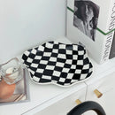 European Chessboard Ceramic Plate Black and White Checkered Irregular Tableware Dinner Plate Dinner Set Plates and Dishes-Letifly Lights and Decor