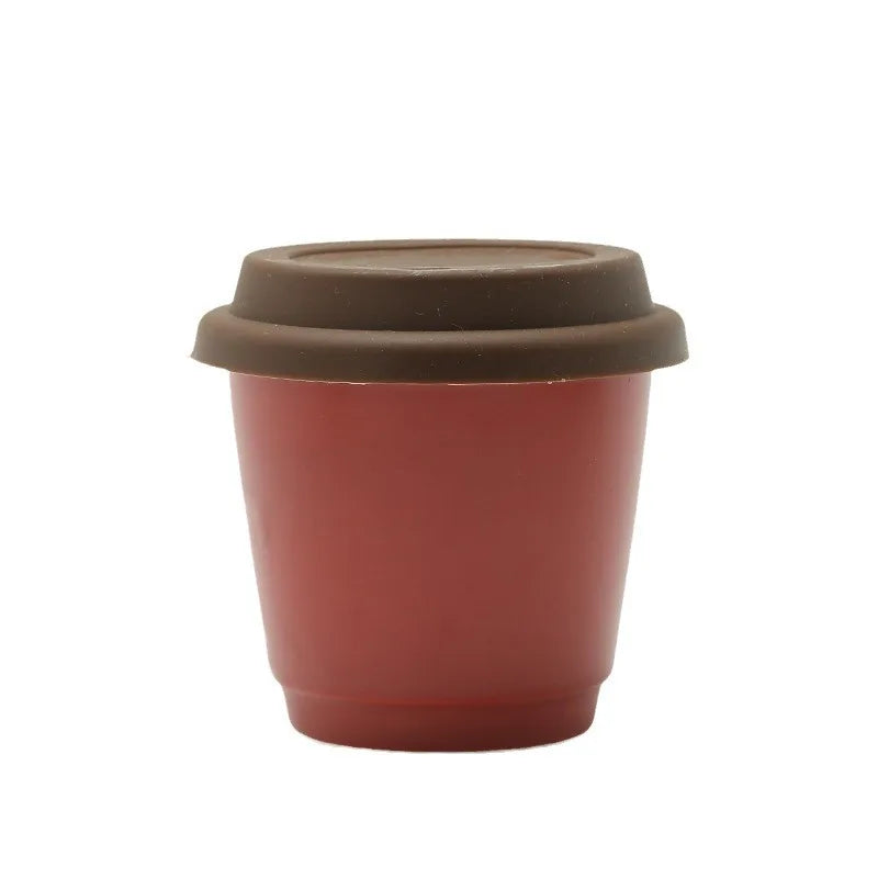 250ML Solid Color Ceramic Coffee Cup Silicone Cover Breakfast Milk Cup Couple Creative Mug Ceramic Latte Flower Mug Home Cups-Letifly Lights and Decor