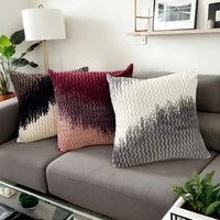 Plush pillow covers ink-wash ombré velour ultra-soft set of 2 pillowcases