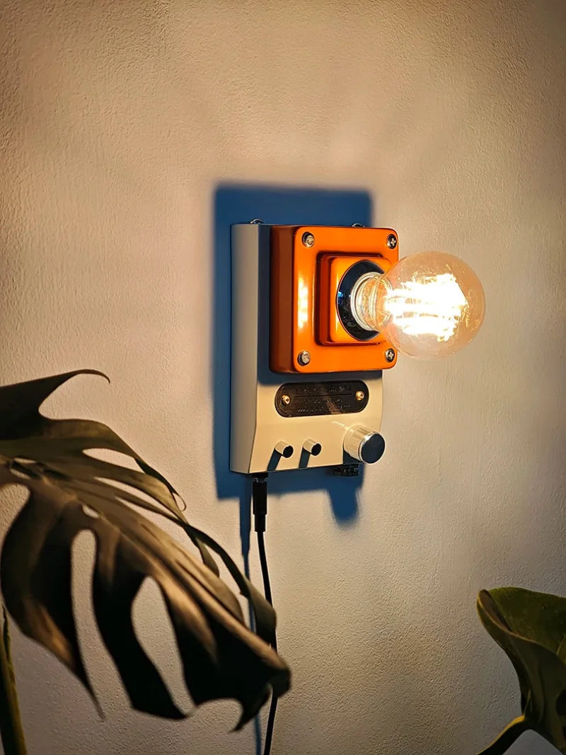 Nordic Retro knob dimming wall lamp vintage atmosphere Bedroom bedsideLED hallway balcony industrial style home decor wall light-Letifly Lights and Decor