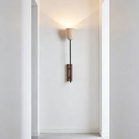 American Retro Style Wall Lamp Natural Stone E27 Bulb For Living Room Bedroom Hotel Wood Base Home Decor Sconce-Letifly Lights and Decor