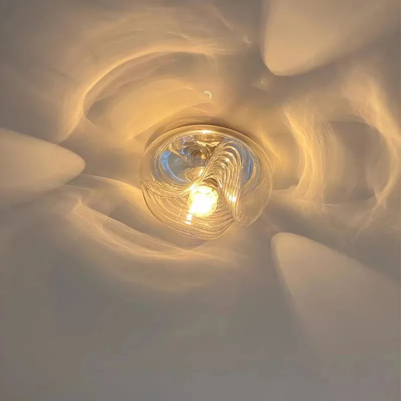 Acrylic swirl wave wall sconce modern bedside lighting retro wall lamp for bedroom bathroom hallway home decor warm ambient light fixture
