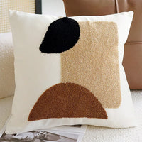 textured neutral throw pillow cover tufted cotton decorative cushion