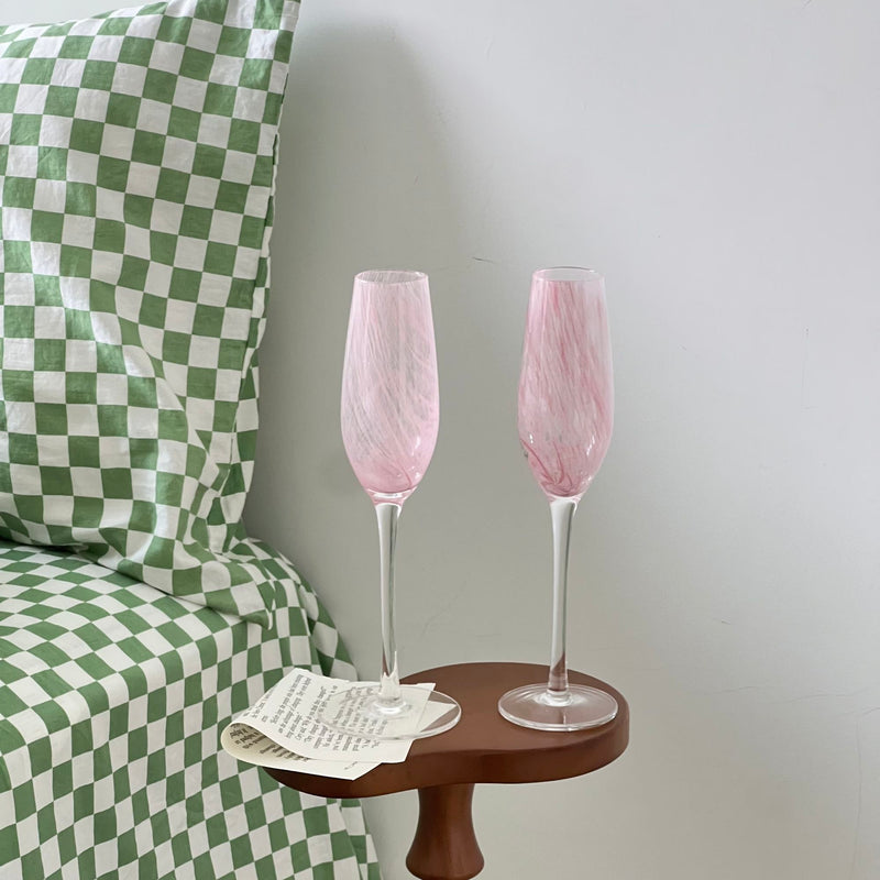 Rose Quartz Marbled Glass