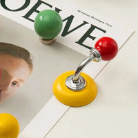 Magnetic wall hooks ceramic colorful retro modern hallway hooks ref hook magnets