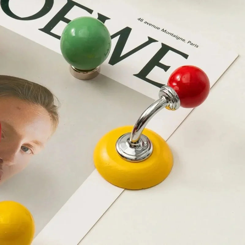 Magnetic wall hooks ceramic colorful retro modern hallway hooks ref hook magnets