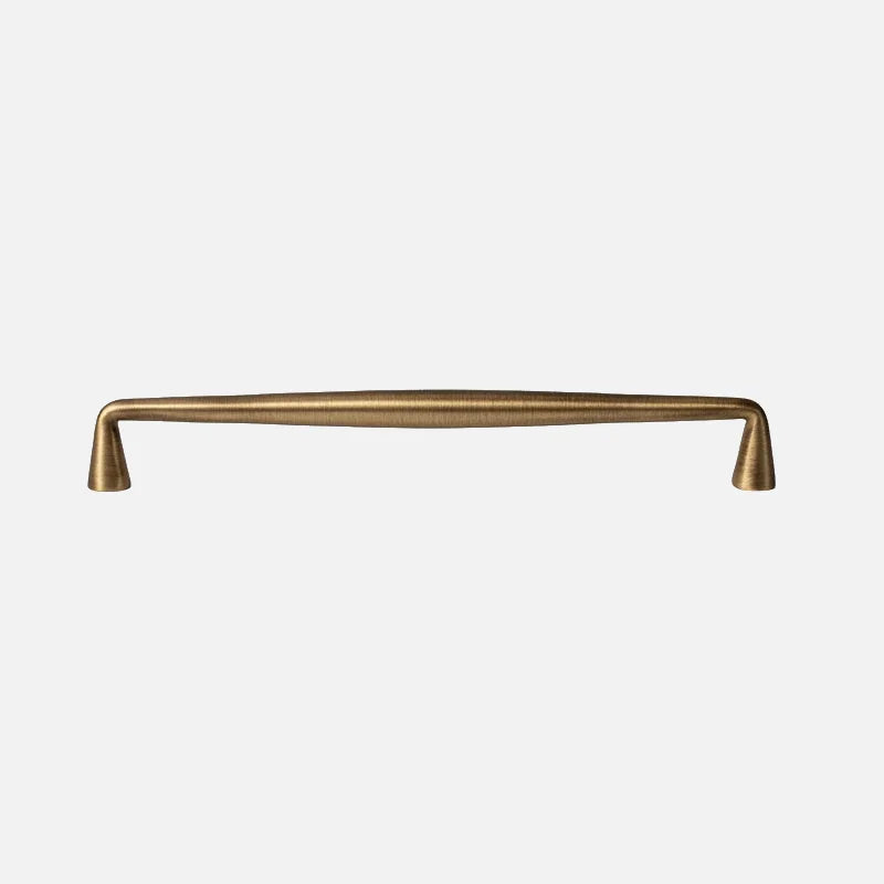 Letifly Lights & Decor - Sutton Brass Cabinet Pull - Slim antique brass cabinet handle with 128 mm mounting pitch