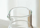 Glass carafe with cup lid modern water bottle minimalist infusion pitcher clear glass beverage container bedside carafe
