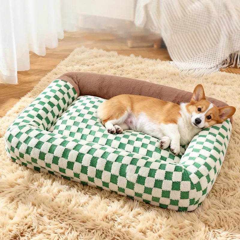 Checker Nest Pet Bed
