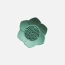 lotus flower silicone soap holder dish with drainage pad for bathroom or kitchen sink