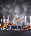 fluted crystal cocktail coupe glass elegant striped barware