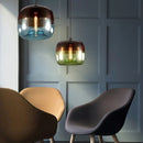 gradient glass pendant lamp ombré hand-blown LED hanging light