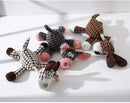 Plush corduroy squeaky dog toy animal shape durable chew toy for puppies and dogs