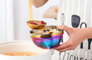 Small&Big Stainless Steel Chinese Rainbow Round Bowl Rice Soup Double Hot Insulation Container Noodle Bowl Kitchen Tableware-Letifly Lights and Decor