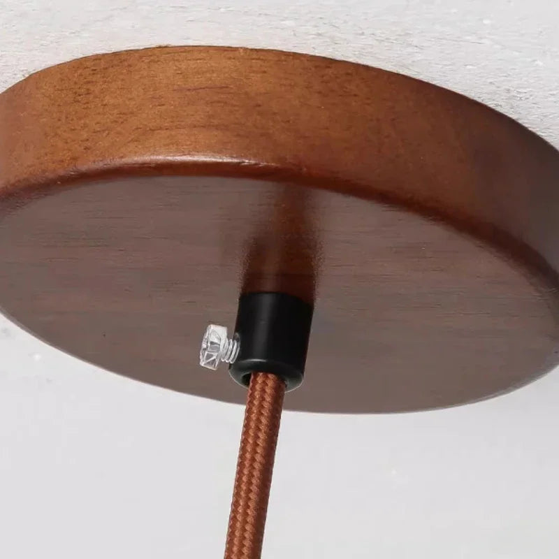 Forest Canopy Travertine pendant light, natural stone and wood kitchen island chandelier, luxury marble dining bedroom bedside aisle hanging lamp