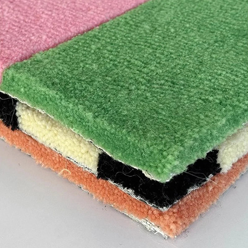 Handmade Colorful Tufting Seat Grids Blocks Cushion Soft Square Chair Sofa Pad Hanging Wall Decoration Tapestry Home Decor-Letifly Lights and Decor