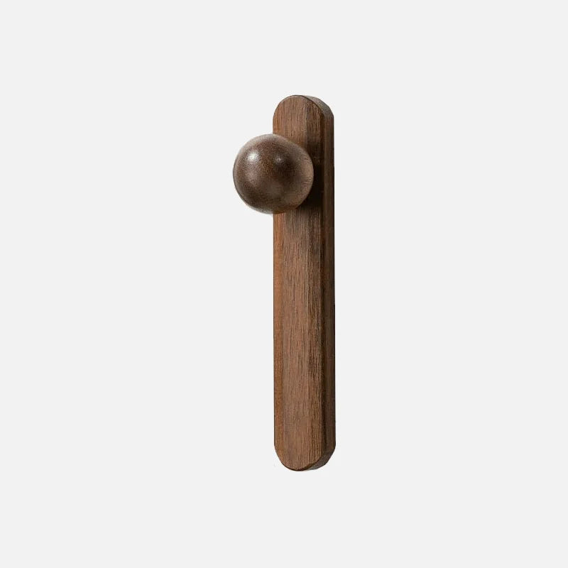 solid wood hemisphere cabinet pulls minimalist round drawer handles natural wood furniture hardware