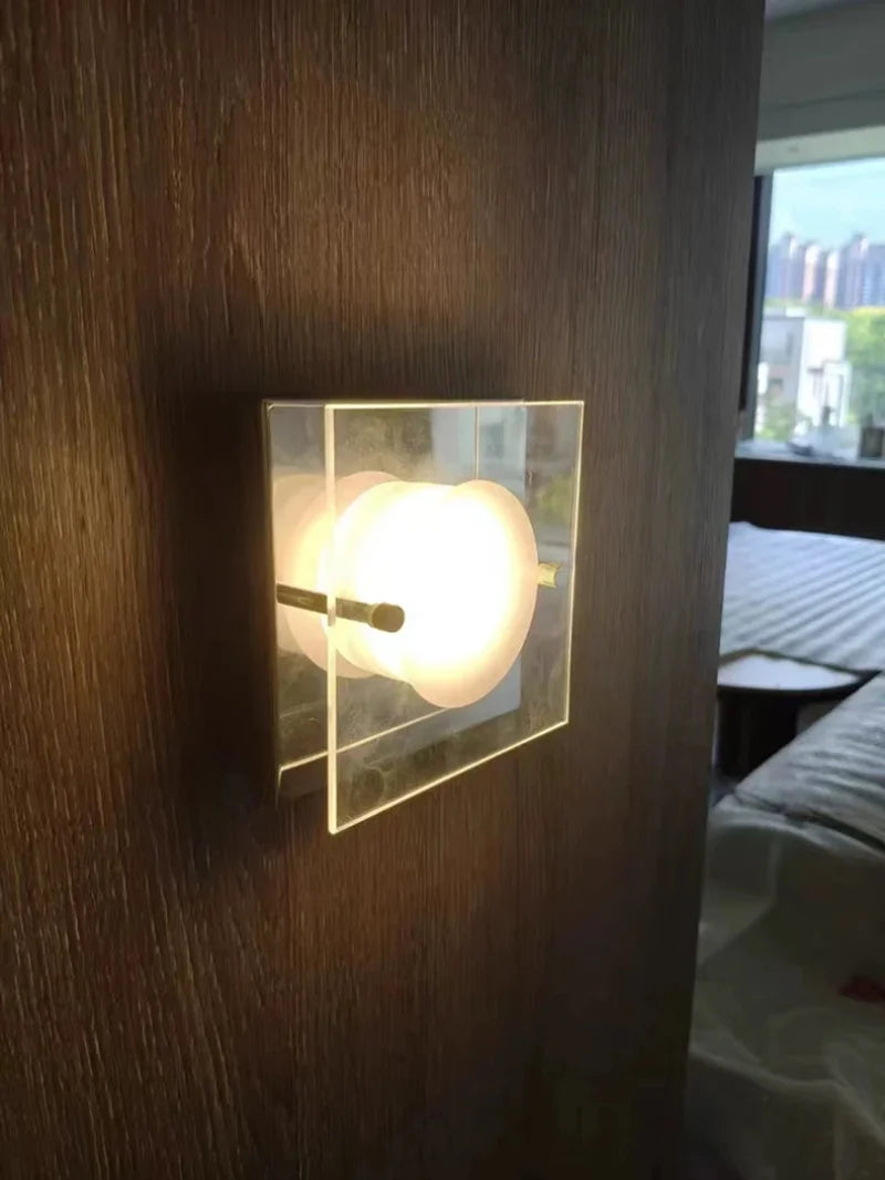 Medieval Bauhaus Glass Wall Lamps Corridor Aisle Lamp LED Retro Industrial Style Living Room Porch Bedroom Bedside Wall Lights-Letifly Lights and Decor