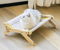 Cat window perch soft plush mount no-drill wood frame
