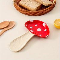 Ceramic Spoon Rest High Temperature Resistant Mushroom, Exquisite And Cute Spoon Plates for House Warming Gift-Letifly Lights and Decor