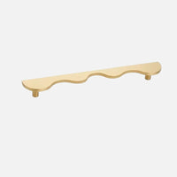 Brass Wave Shape Cabinet Handles Modern Drawer Pulls Gold/Black Furniture Handles for Kitchen Wardrobe Door-Letifly Lights and Decor