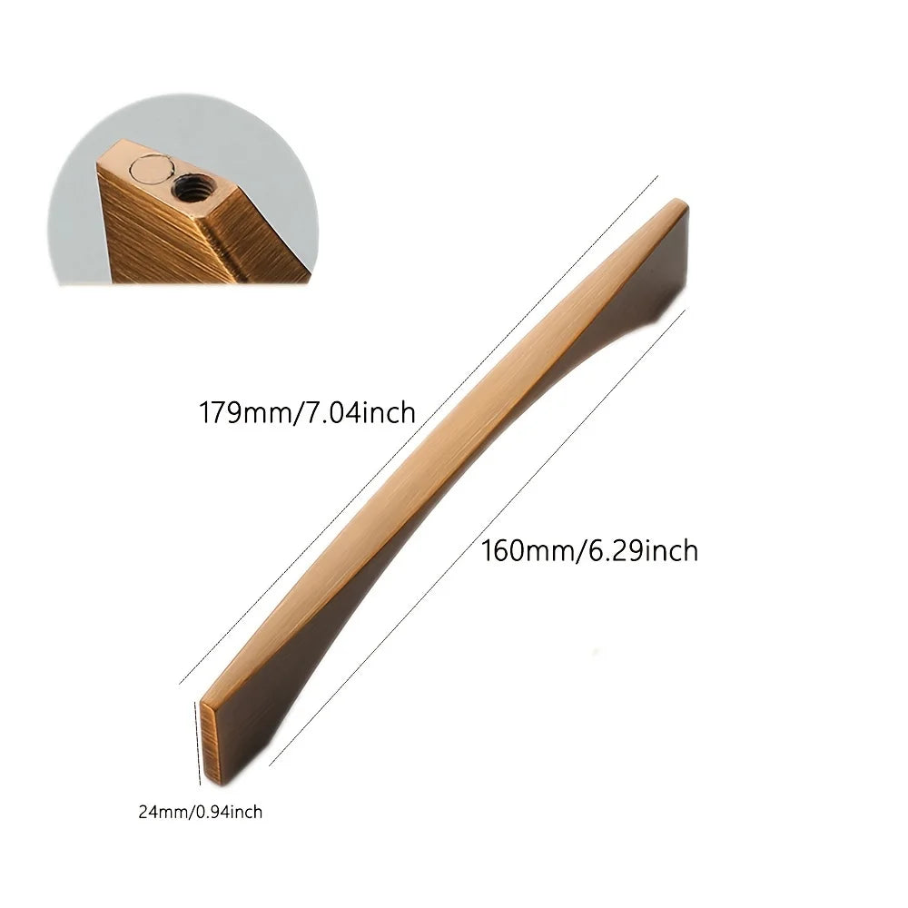 1pc Modern Nordic Simple Style Zinc Alloy Cabinet Handles And Knobs Brushed Bronze Finish Furniture Hardware Cupboard Door Pulls-Letifly Lights and Decor