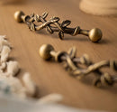 Santaya Brushed Brass Handles Vine-shaped for Kitchen Cabinets Bedroom Wardrobe Drawer Knobs and Furniture Handle-Letifly Lights and Decor