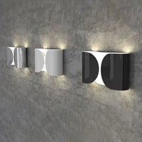 The Dichotomy Wall Light Modern wall light metal chrome black gold white dual glow contemporary lighting