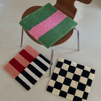 Handmade Colorful Tufting Seat Grids Blocks Cushion Soft Square Chair Sofa Pad Hanging Wall Decoration Tapestry Home Decor-Letifly Lights and Decor