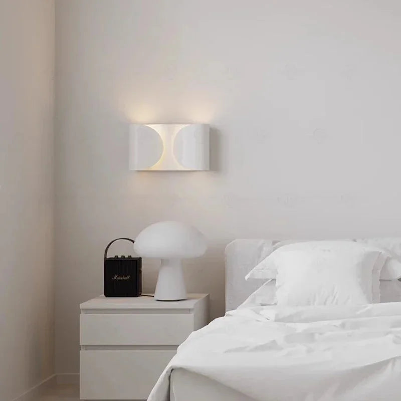 The Dichotomy Wall Light Modern wall light metal chrome black gold white dual glow contemporary lighting