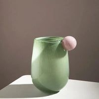 The Pop Vase Collection Candy Style Colorful Glass Vase Hydroponics Flower Pot Desk Decoration Flower Arrangement Floral Vases Room Aesthetic Decor