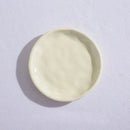 Luna Creme Pastel ceramic snack plates wavy edge hand-glazed modern dish set