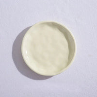 Luna Creme Pastel ceramic snack plates wavy edge hand-glazed modern dish set