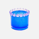 Colorful frosted glass vase ring design mini cylindrical bud vase for stems candles diffuser