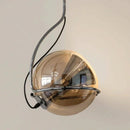 amber globe glass pendant light with iron frame modern ceiling lamp for dining room kitchen office
