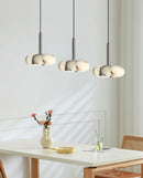 Eclipse Mini Pendant Lamp Luxury Black Round Natural Stone Pendant Lamp High-end Bedroom Bedside LED Chandelier Living room Decoration Home Hanging Lights