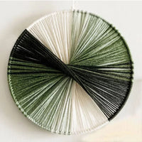 Thread Bloom Wall Art Handmade cotton thread circular wall art modern macrame-inspired décor