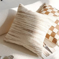 textured neutral throw pillow cover tufted cotton decorative cushion