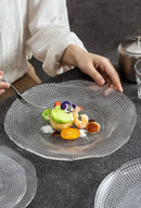 Creative Transparent Glass Western Food Plate Kitchen Tableware Living Room Home Coffee Table Dried Fruit Snacks Display Tray-Letifly Lights and Decor