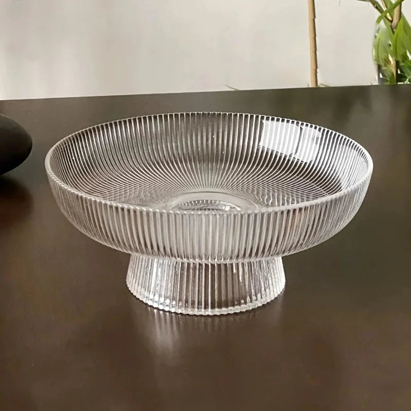 Hammered Glass Fruit Bowl