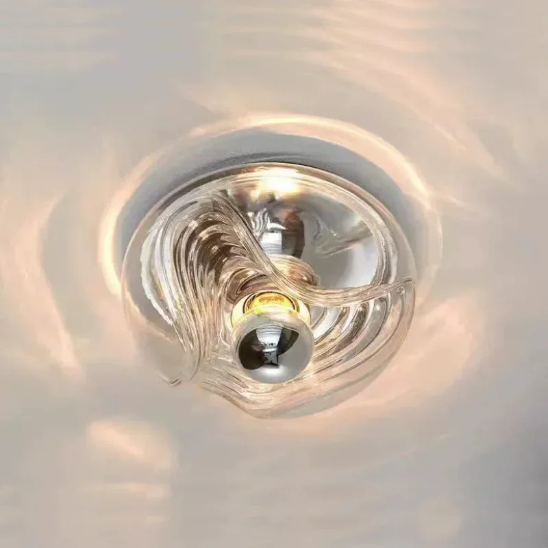 Acrylic swirl wave wall sconce modern bedside lighting retro wall lamp for bedroom bathroom hallway home decor warm ambient light fixture