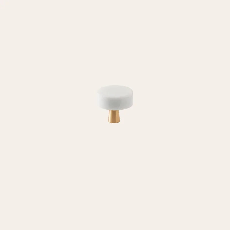 Brass Marble Crystal Stone Furniture Handles White Green Long Round Pulls Cupboard Dresser Drawer Cabinet Knobs-Letifly Lights and Decor