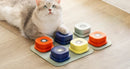 Training buttons set recordable talking dog buttons rubber mat colorful pet communication tool