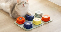 Training buttons set recordable talking dog buttons rubber mat colorful pet communication tool