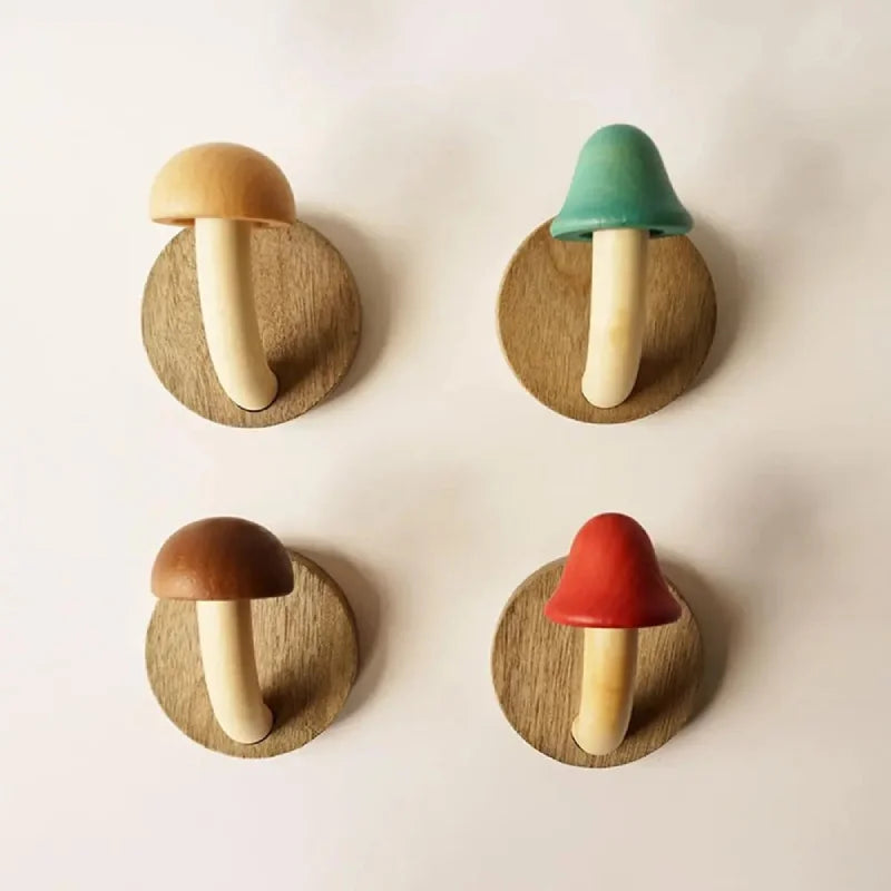 Mushroom Grove Wall Hooks – Set of 4