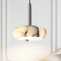 Eclipse Mini Pendant Lamp Luxury Black Round Natural Stone Pendant Lamp High-end Bedroom Bedside LED Chandelier Living room Decoration Home Hanging Lights